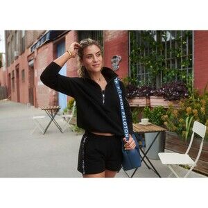 Peloton Black Quarter Zip Logo Sweatshirt S